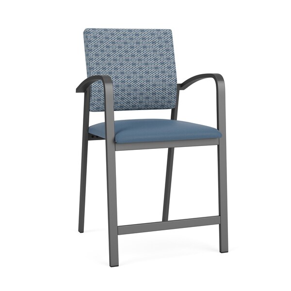 Lesro Newport Hip Chair Metal Frame, Charcoal, RS Rain Song Back, MD Titan Seat NP1161 - main